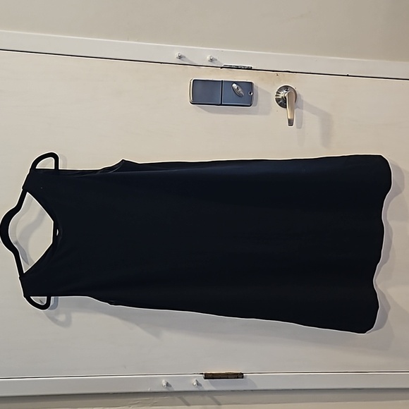 Eileen Fisher Black Sleeveless Ponte Aline Tent Dress M - Picture 1 of 8